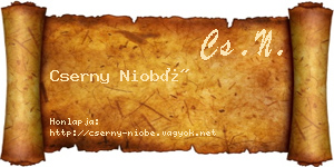 Cserny Niobé névjegykártya